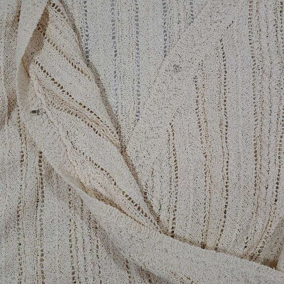 ASTR The Label Womens Wrap Front Pointelle Sweater Pullover Cream Size XL NWT - Picture 5 of 12